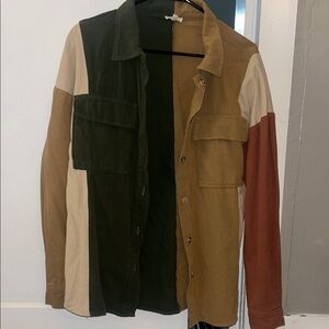 NWOT Colorblock Shacket